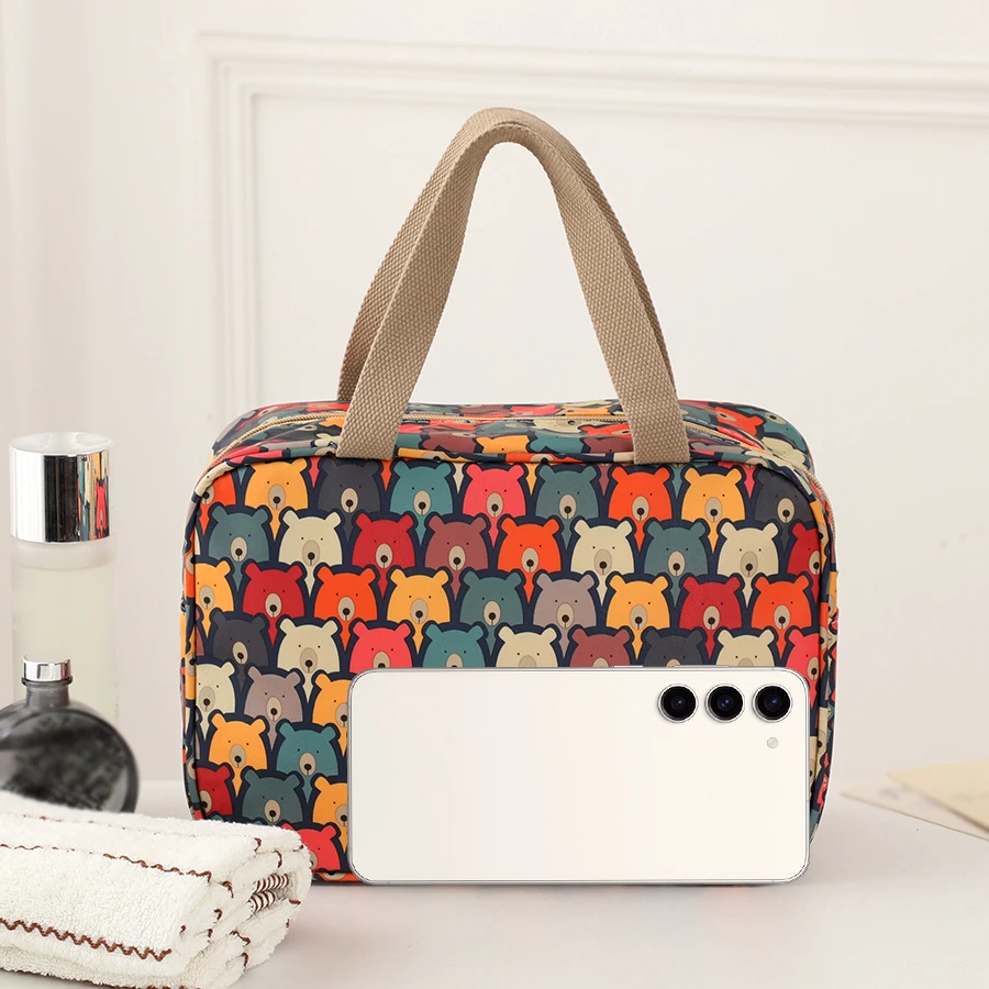 Neue Reisegepäcktasche mit großem Fassungsvermögen und wasserdichter Handtasche mit Cartoon-Aufdruck, Outdoor-Zubehör, Aufbewahrungstasche, Lunchtasche – Detail 3