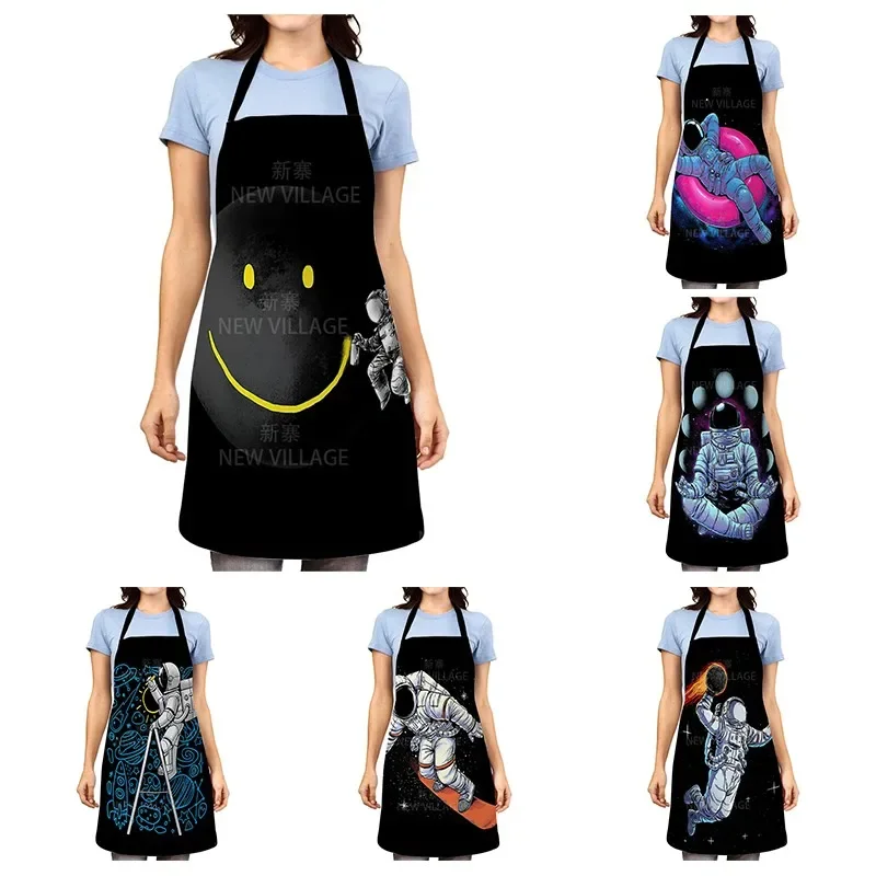 1 Pcs Cartoon Animal Pattern Kitchen Aprons for Woman Home Linen Sleeveless Apron Kitchen Cooking Baking Bibs Cleaning Tools