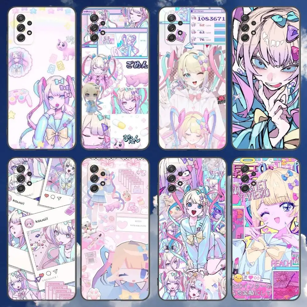 

NEEDY GIRL OVERDOSE Phone Case For Samsung Galaxy A 91,80,73,72,71,53,52,51,22,5G Shockproof Soft Black Cover