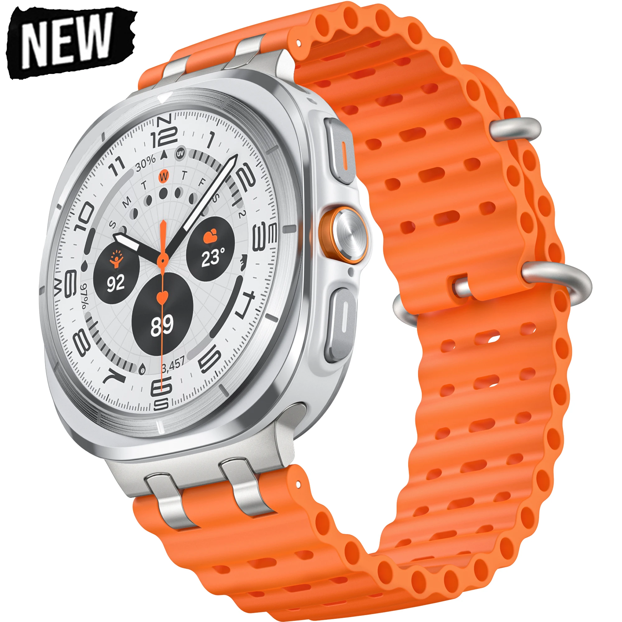 

Silicone Breathable Strap For Samsung Galaxy Watch Ultra 47mm Marine Wristband Bracelet Galaxy Watch Ultra(2025) 47mm Watchband