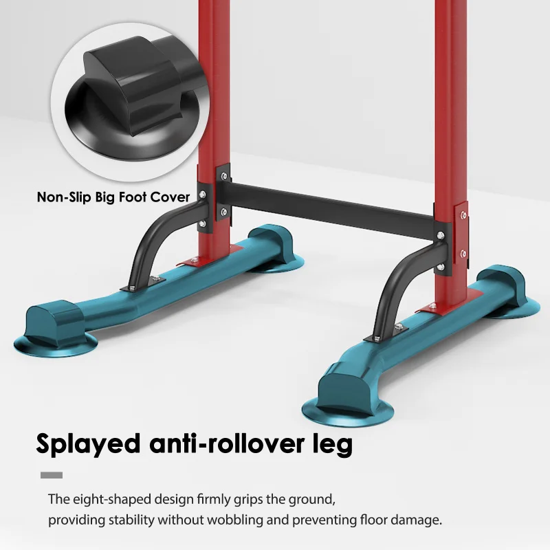 Einstellbare, verstellbare Reichweite für Erwachsene, fortschrittliche Wohnungen, ideales Design, Step-Ups, Workouts, verstellbare Klimmzugstange und Dip-St