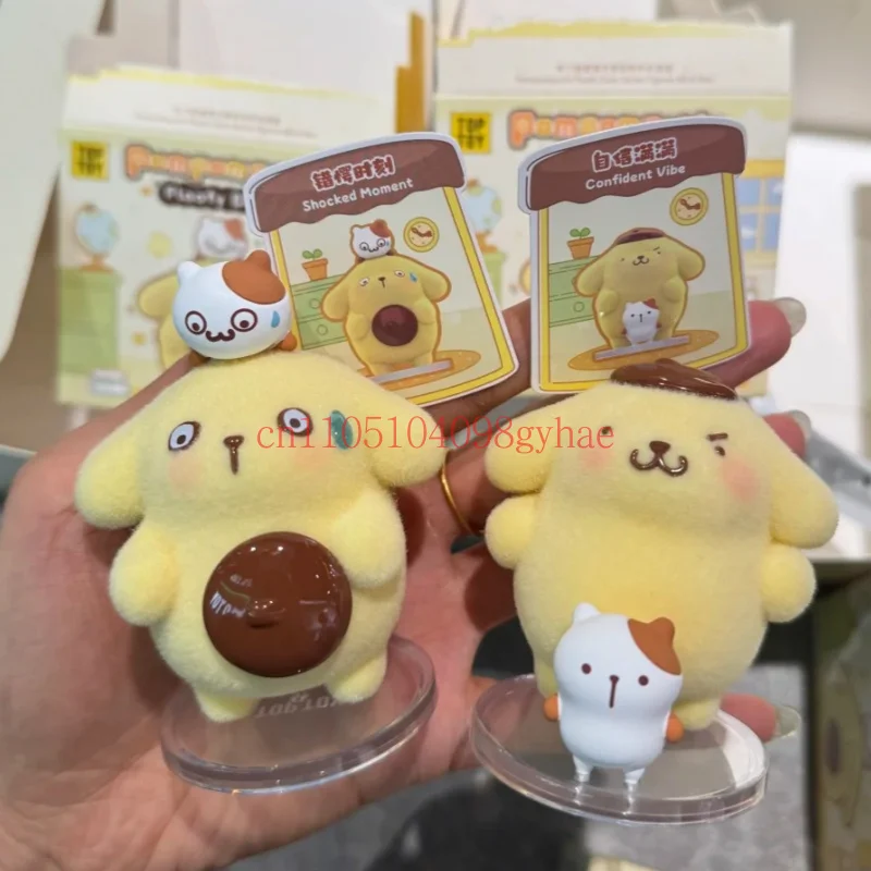 Toptoy Sanrio Family Pompompurin: Серия Fluffy Daily, коллекционная фигурка ручной работы, модная кукла, украшение для автомобиля, сюрприз, милые подарки