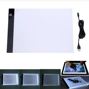 A4 USB LED art stencil board light tracing drawing copy pad table box