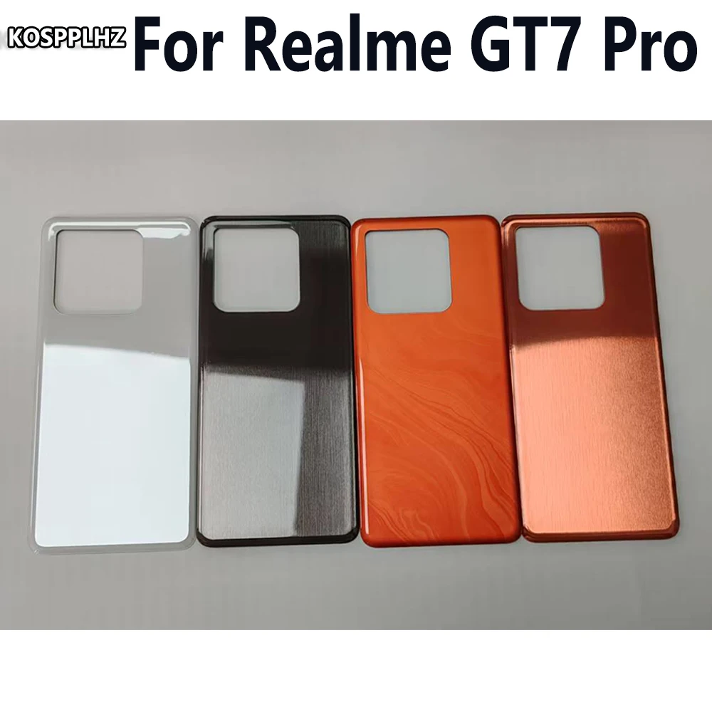 Rückglas für Realme GT7 Pro, Ersatz für die hintere Abdeckung des Batteriegehäuses, Aftermarket, nicht original, ohne Klebeband.