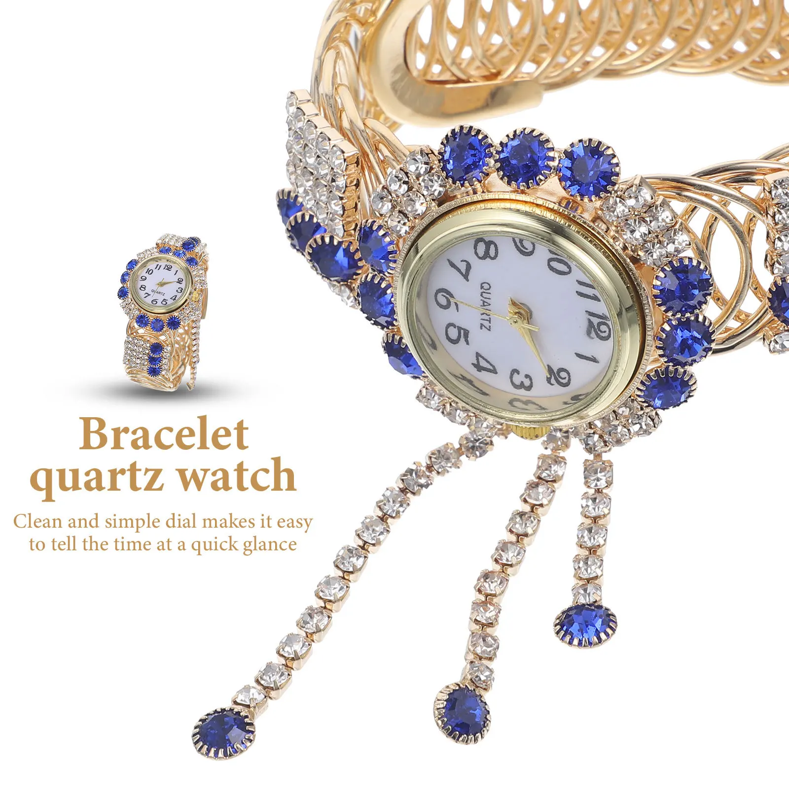 

Ladies Quartz Watch Bracelet Wristwatch Beautiful Practical Easy Time Telling Good Decoration Long-Lasting Use for Various
