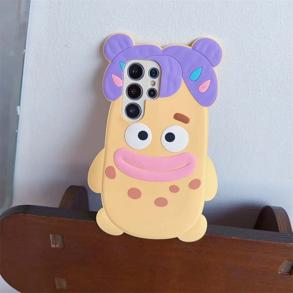 

S26 Ultra Playful Cute Cartoon Whimsical Monster Phone Case for SamSung Galaxy S25 S24 S23 A57 A56 Soft Silicone Protect Cover