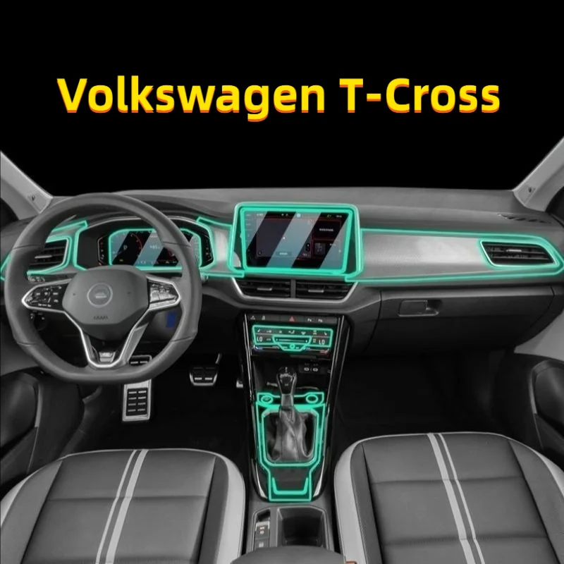 For 23-24 Volkswagen T-Cross Interior Full Set Protective Film Center Console Navigation Transparent Anti-Scratch Film Car