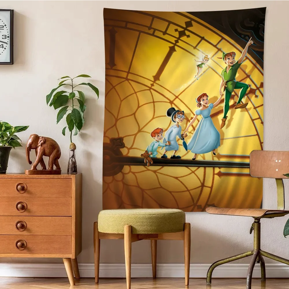 P-Peter Pan Cartoon Tapestry Art Science Fiction Room Home Decor Art Home Decor