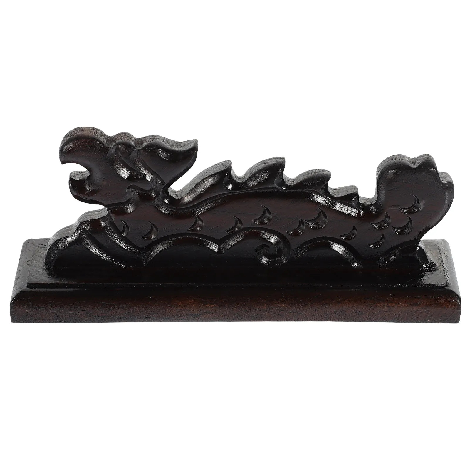 1Pcs Dragon Head Wooden Calligraphy Pen Holder Multi Functional Brush Rest for Sumi Pen Ink Brush Desktop Ornament Novel