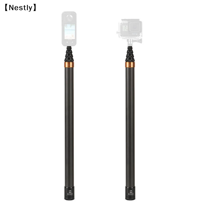 300cm Carbon Fiber Invisible Extended Edition Selfie Stick Adjustable Extension Pole For 360 Panoramic Camera Action 〔Nest〕