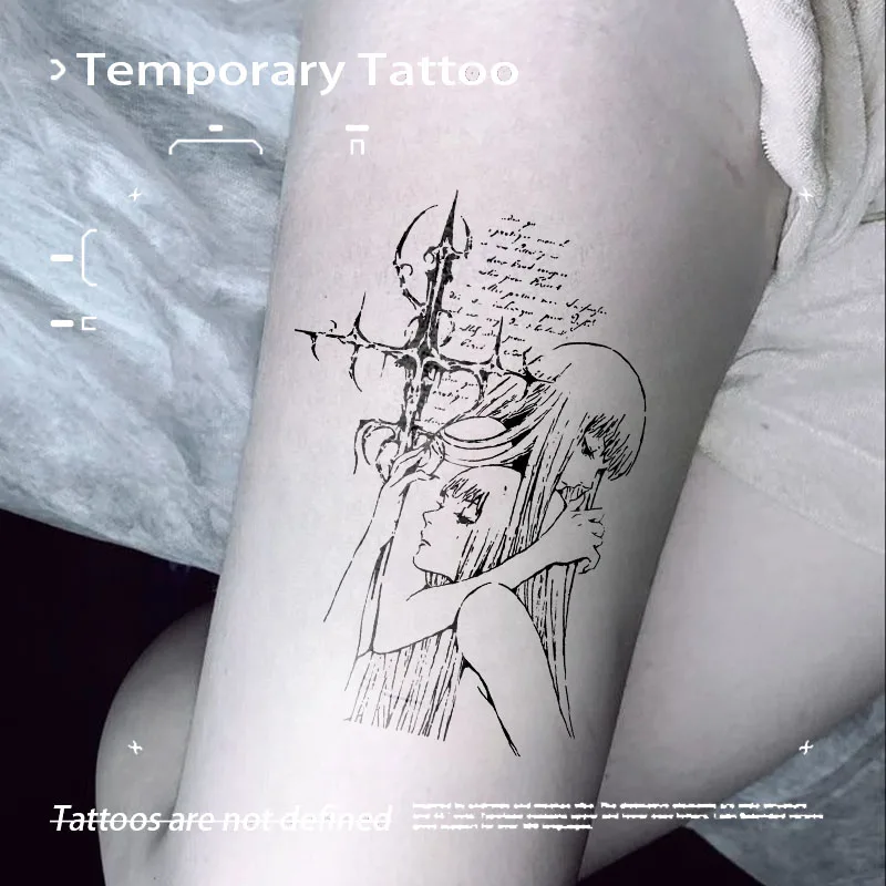 

Anime Beauty Cross Herbal Juice Tattoo Sticker Fake Tatto Temporary Tattoos Tatoo Tatuaje Hotwife New Toys Stickers Cheap Goods