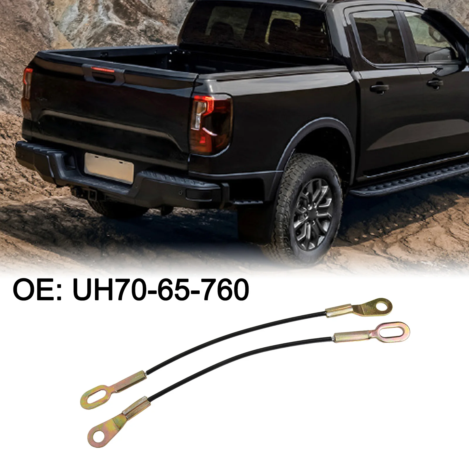 2pcs Tailgate Support Cables Pickup Side Boot Strap For Ford Ranger- XLT Mazda- BT50 B2500 2011~2019 UH70-65-760# Car Accessory