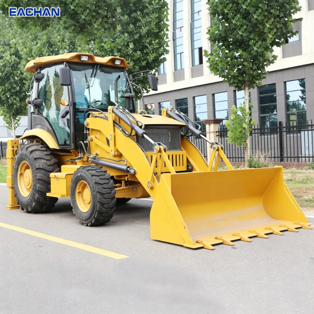 Diesel Hydraulic Backhoe Loader Compact Wheel Loader Excavator For Agriculture Farm Construction Quick Hitch Customized