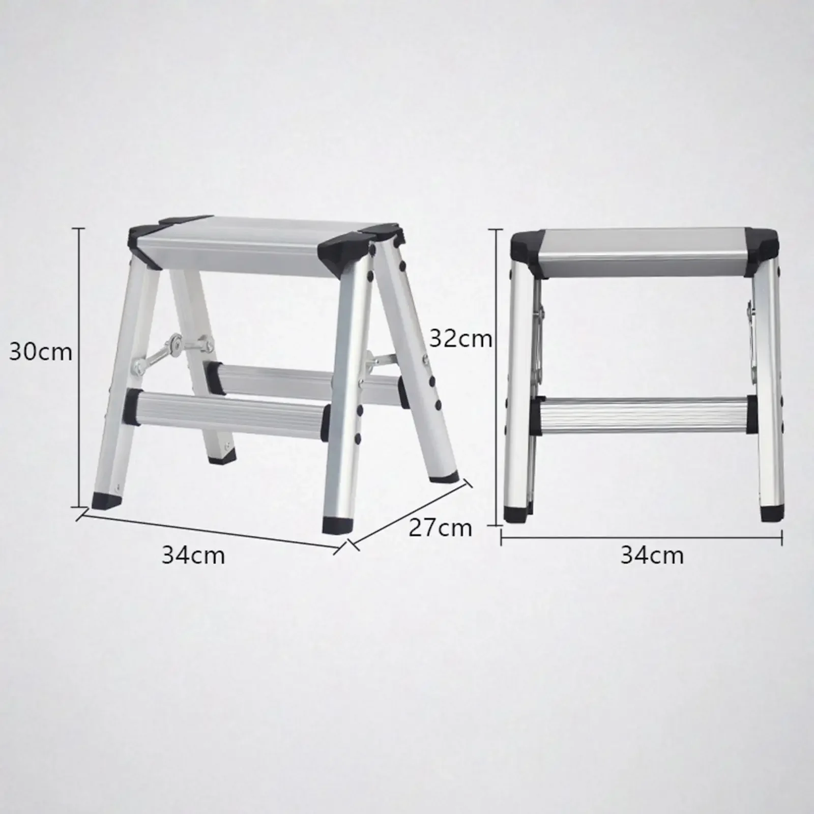 Folding Ladder Multifunctional Non-slip Space-Saving Lightweight Step Ladder for Household Kitchen Office Use image 6