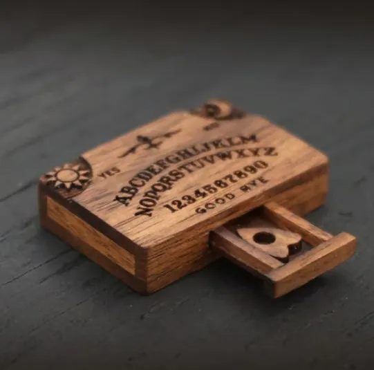 Ouija Board Retro Miniature Spirit Board With Drawer Miniature Ouija Board Wooden Handmade Talking Spirit Board With Planchette