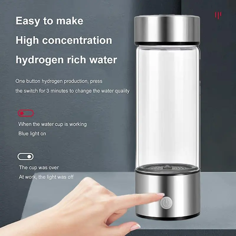 Hydrogen Water Bottle Generator Clearance - Glass Bottle Water - Wundr Hydrogen Water Bottle