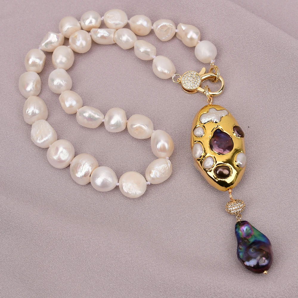 

Женское Ожерелье из искусственного белого жемчуга в стиле барокко