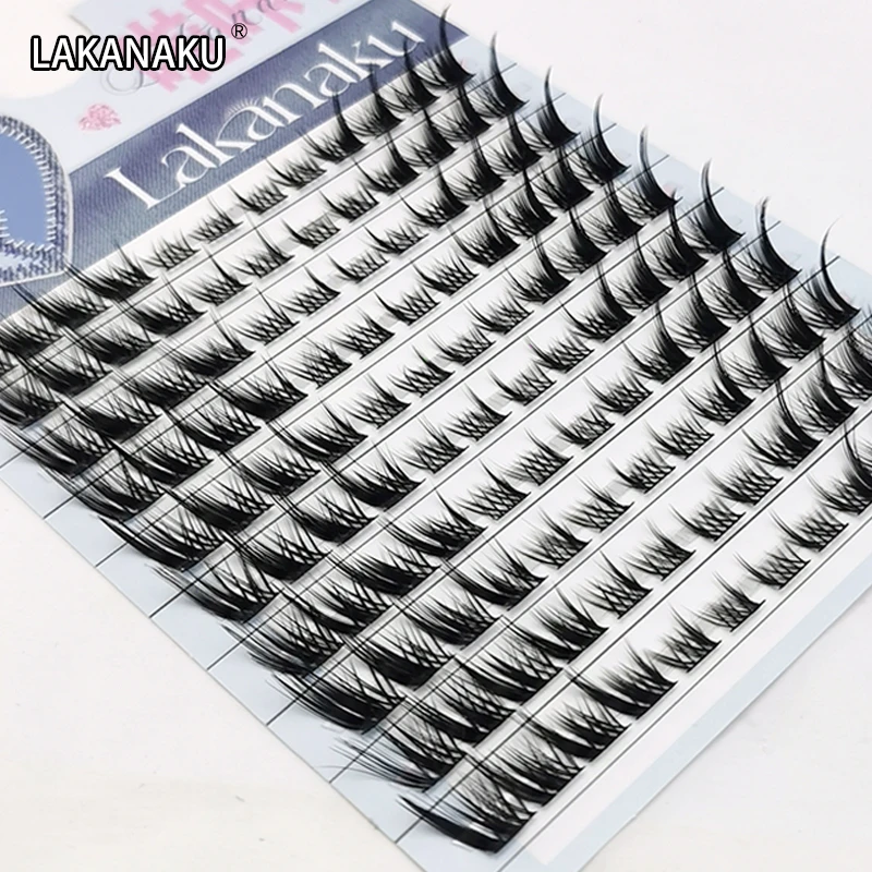 フォックスアイクラスターまつげふわふわ個別既製まつげ DIY Cilios