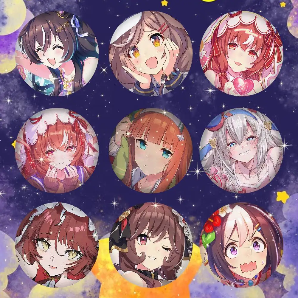 Uma Musume HD Anime Round Badges, Brooches, Clothing Accessories, Birthday Gifts, Anime Conventions