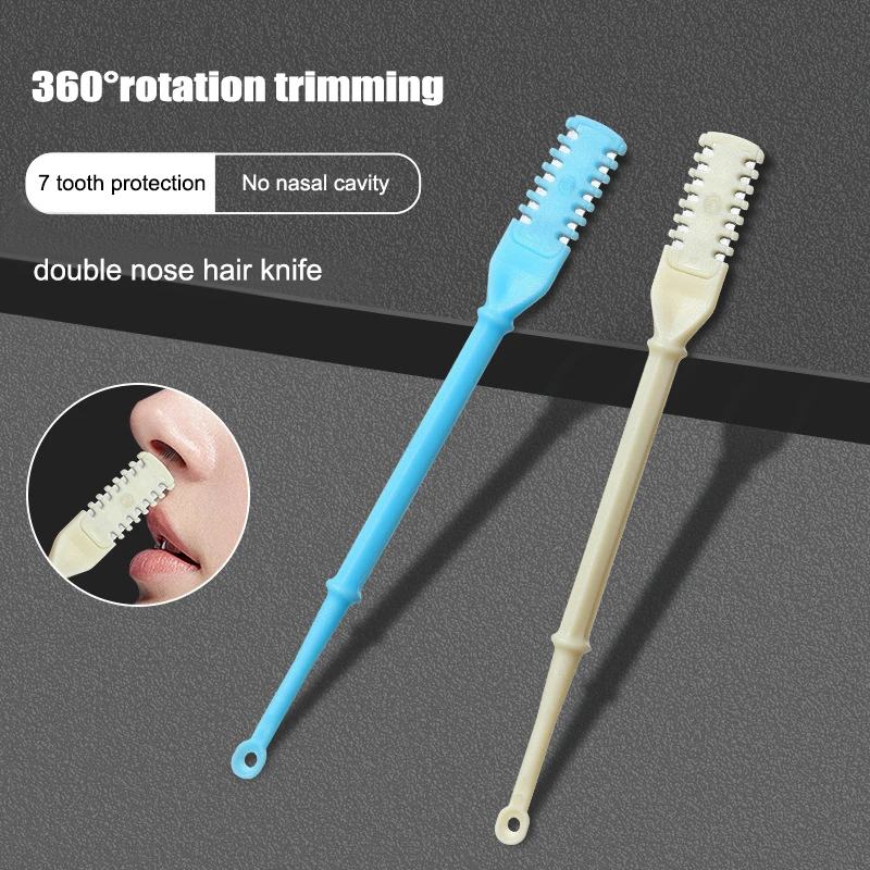 360 Degree Rotating Double Head Nose Hair Trimmer Earpick Nose Hair Removal Trimming Portable Nose Ear Hair Trimmer Tool