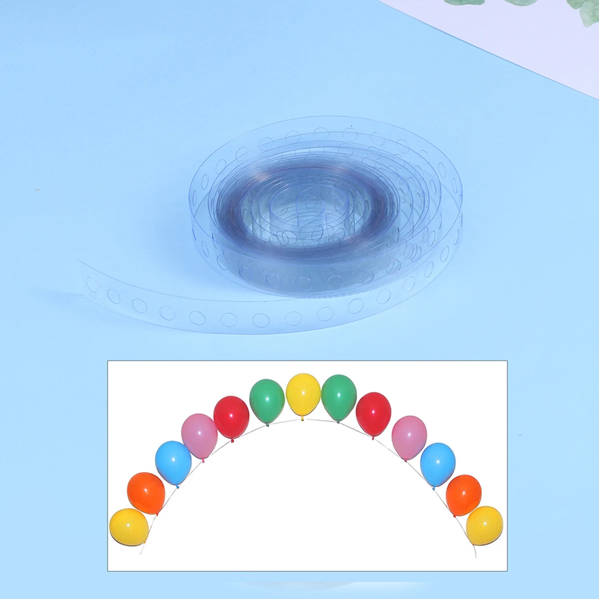 

Balloon Chain 5M Single Hole Decoration Strip Tape Connect Plastic Party Wedding Birthday Balloon Garland Eco Friendly