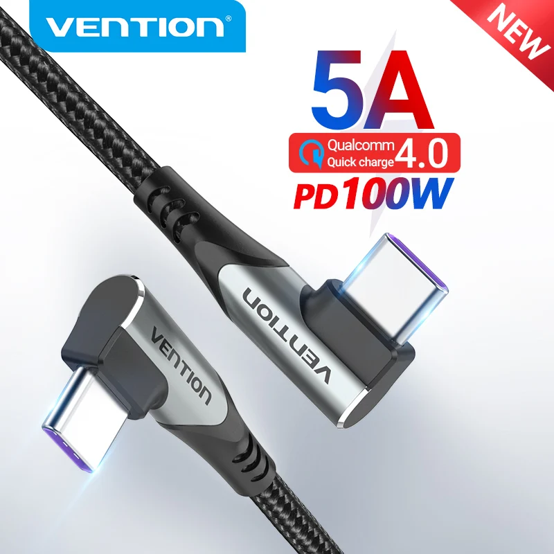 Vention PD 100 W USB Typ C auf USB C Ladekabel für Samsung S10 S20 MacBook Pro iPad Schnellladegerät 4.0 PD Schnellladekabel