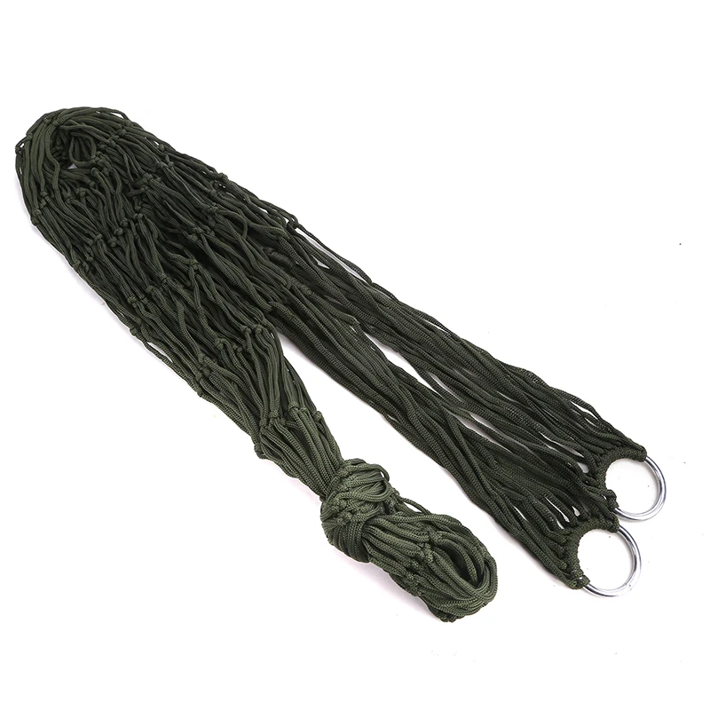 Amaca in Nylon portatile da giardino SwingHang Mesh Net Sleeping Bed Hamaca per viaggi all'aperto campeggio in rete amaca da campeggio Hamak