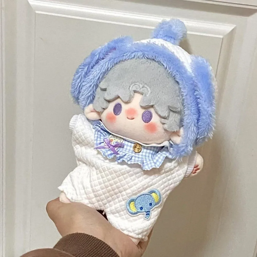 

Elephant Jumpsuit 10cm Cotton Doll Clothes Suit Cartoon Hat 20cm Doll Clothes Outfit Funny Lovely Doll Dress Up Set