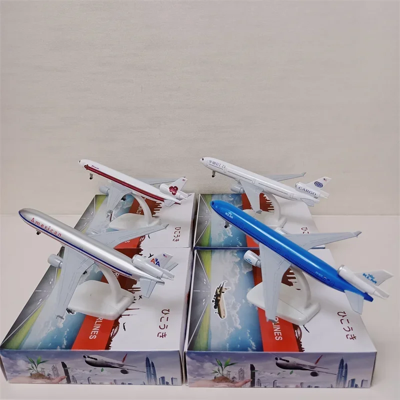 

20cm Alloy Metal Air USA World Cargo KLM THAI AMERICAN AA MD MD-11 Diecast Airplane Model Plane Model Aircraft w Landing Gears