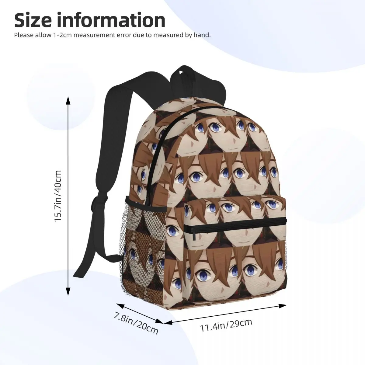 Childe Genshin Impact Genshin Impact Cursed Childe Student Backpack School Bag Hiking Daypack for Men Women Bookbag Shoulder Bag