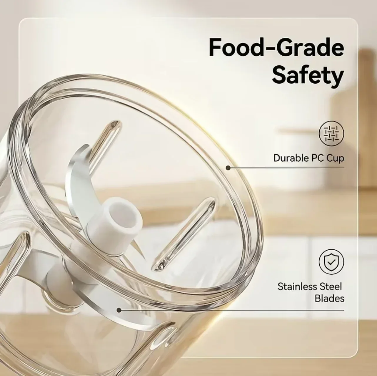 250ml Mini Wireless USB Rechargeable Electric Vegetable Chopper Garlic Crusher Food Chopper for Kitchen Gadgets for Garlic image 4