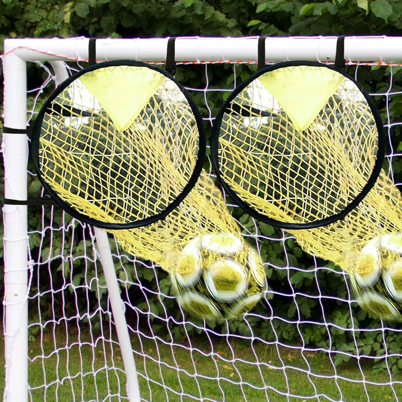 2Pcs Football Target Net Foldable Football Training Net Set Soccer Training Equipment for Football Game Design Target Training