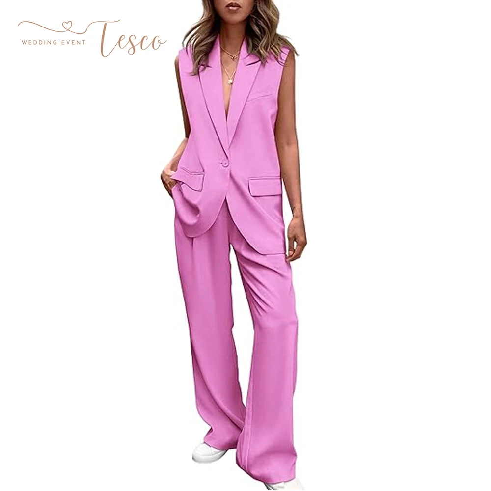 

Customized Women's 2 Piece Outfits Sleeveless Suit Vest Womenzara woman 2025 new collection ropa mujer traf