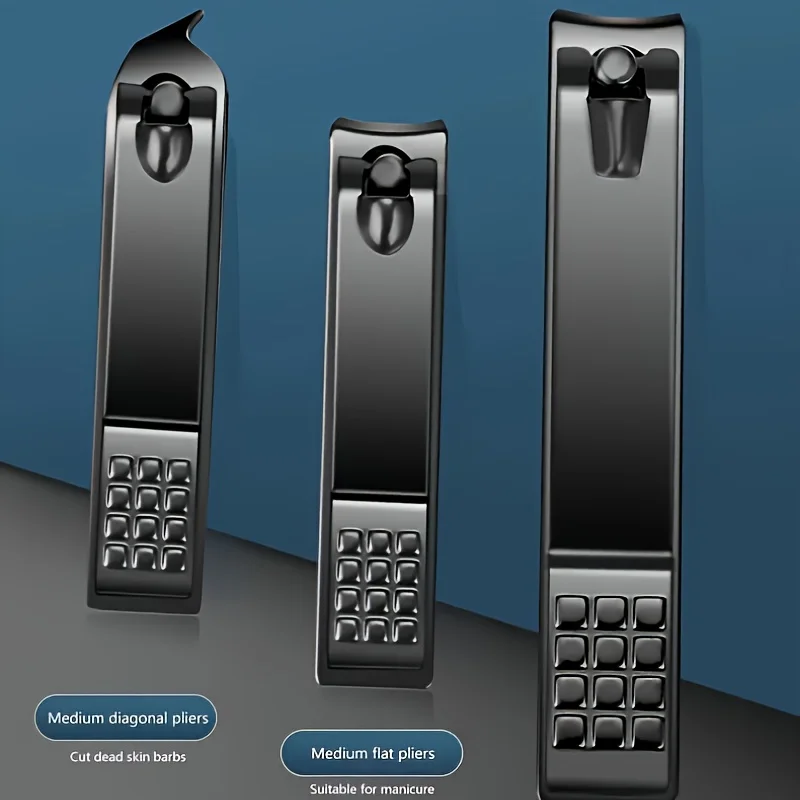 7/10/12 pezzi set manicure classico nero piedi mani accessori viso in acciaio inossidabile, tutti i tagliaunghie neri