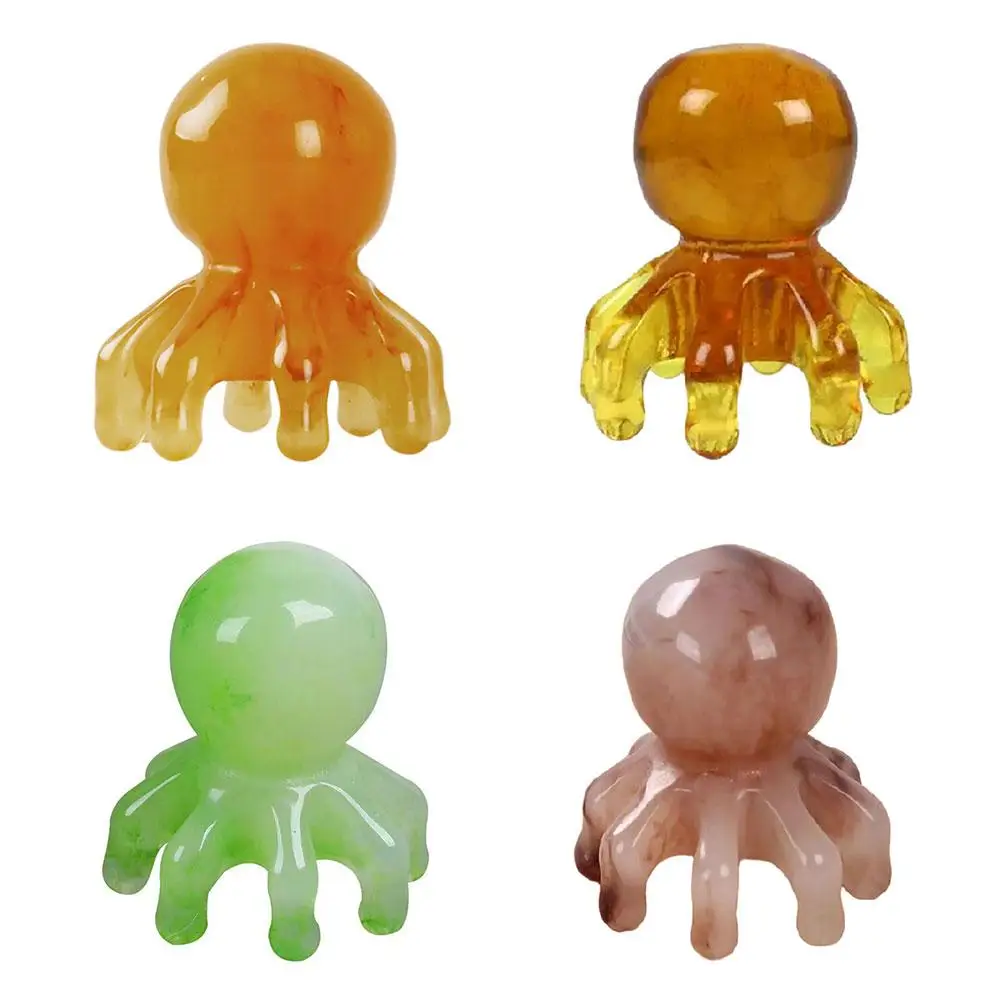 1PCS Octopus Massage Comb Head Meridian Scraping Scalp Massage Brush Acupuncture SPA Gua Sha Massage Comb Scraping Claw Massage