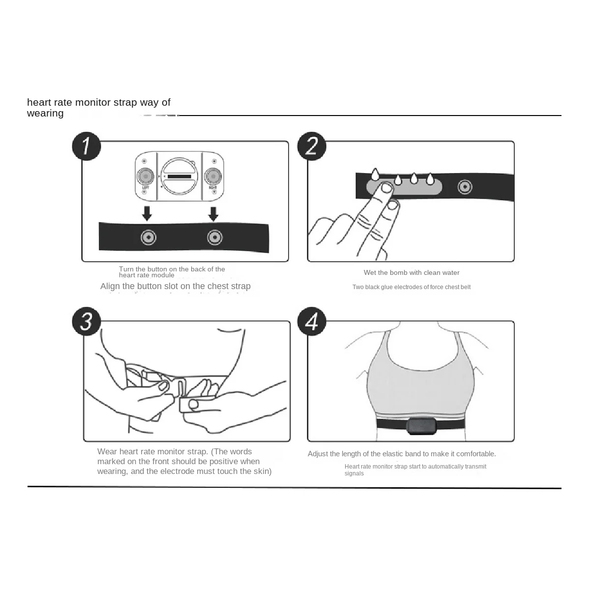 ABZZ-Heart Rate Sensor Monitor Strap Elastic Soft Strap Band For Coospo Polar Wahoo Garmin Mount Orange