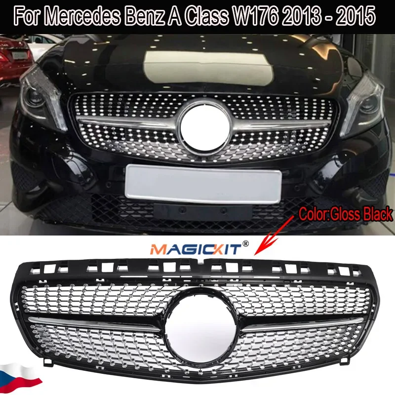 MagicKit Diamond AMG Look Front Grille For Mercedes W176 A-Class A180 A200 A250 2013-2015