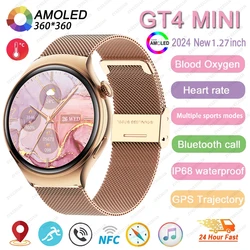 Huawei-Smartwatch impermeável para mulheres, tela HD, monitor de freqüência cardíaca, chamada Bluetooth, NFC, IP68, Smartwatch, 360x360, IP68