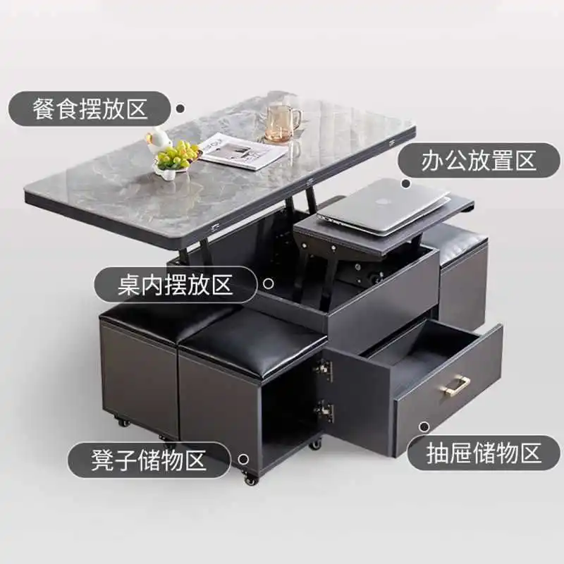 Household small apartment two-in-one folding movable multi-function