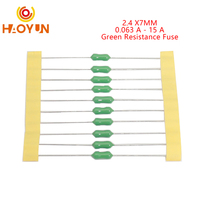 【20-5PCS】62mA-15A 2.4*7mm 0.125A 0.5A 1A 1.5A 1.6A 2A 3A - 15A Axial Lead Fuse 125V/250V DIP-2 Fast Blow PICO Resistance Fuse