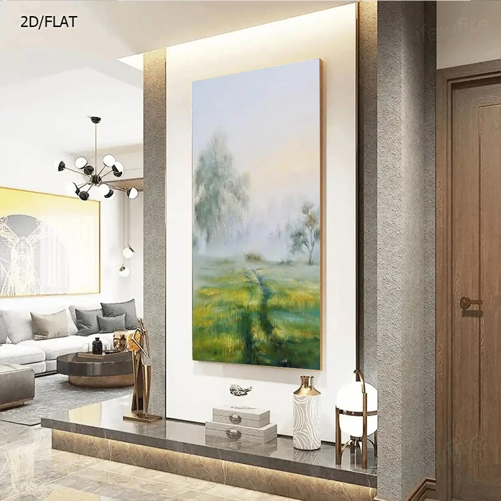 

Hand Painted Abstract flower Colorful Textured Oil Painting indoor Artwork Modern Large Vertical wall painting Decor living room