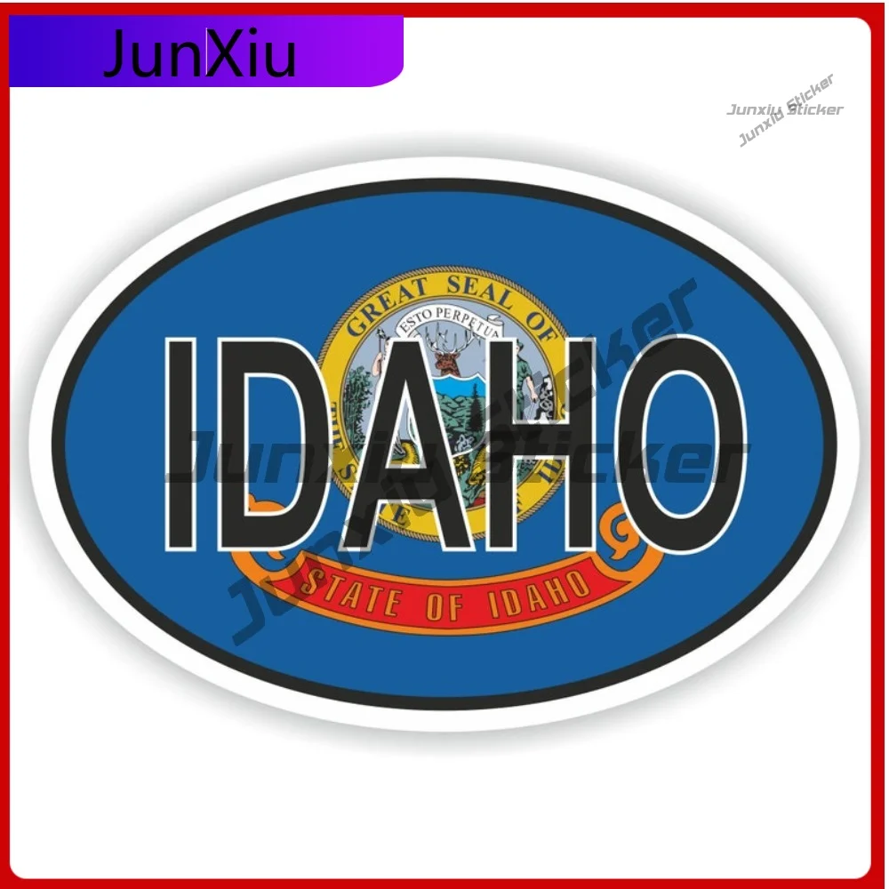 

Idaho Usa City Oval Flag Sticker Scratch Cover Vinyl Decals Graphics Waterproof Decals X500 Motorcycle Stickers Custom Decals