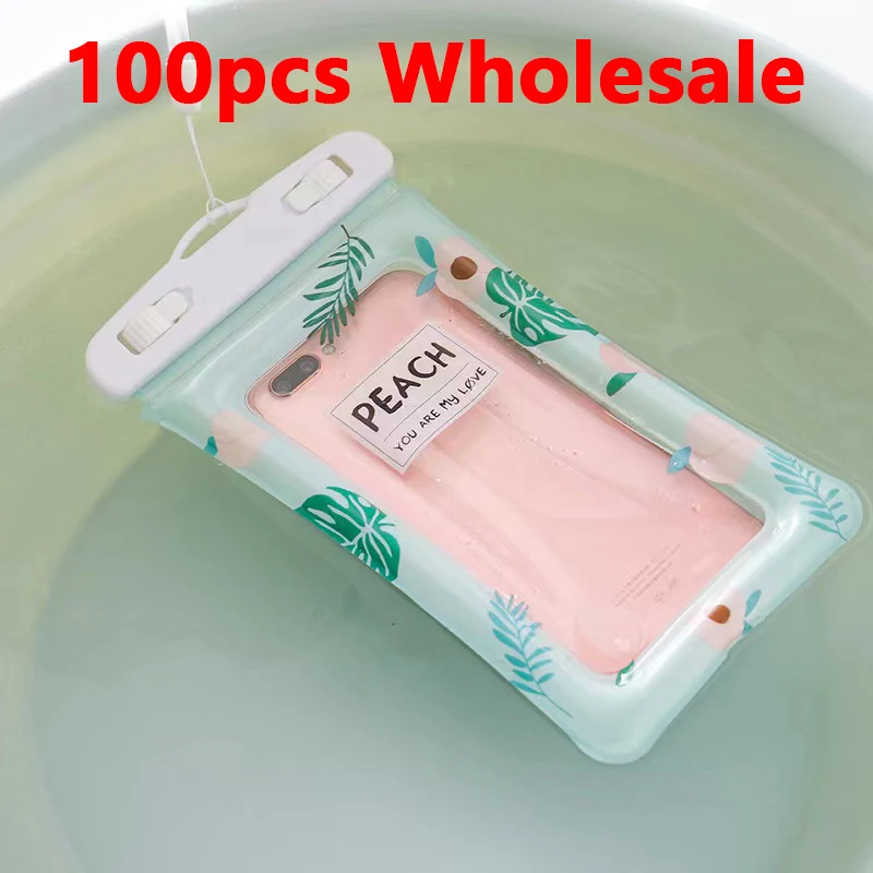 

100pcs Wholesale Floating Airbag Waterproof Swim Bag Case For iPhone Samsung Xiaomi Redmi Huawei Oneplus Water Proof Phone Cover