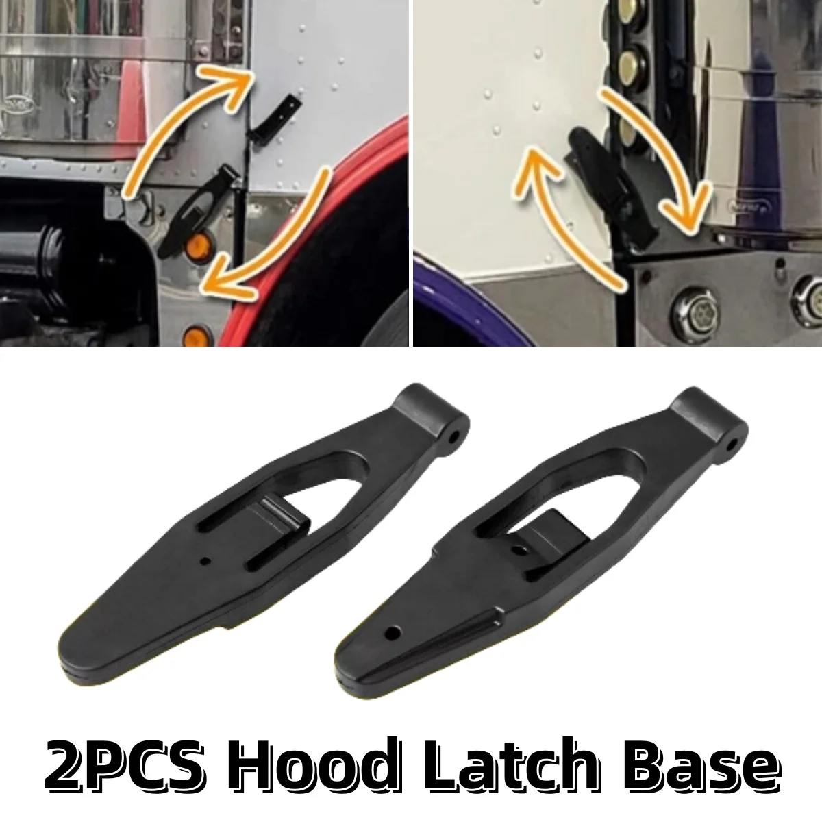 2PCS Hood Latch Base For Peterbilt 357 367 377 378 379 388 389 Kenworth T300 T600 T800 W900 Replacement Heavy Duty Polyurethane