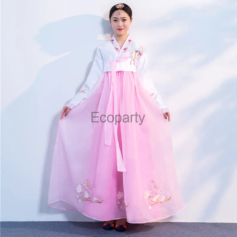 Women Traditional Hanbok Improved Korean Traditional Costume Minority Palace Performance Court Clothes Elegant Princess Costume