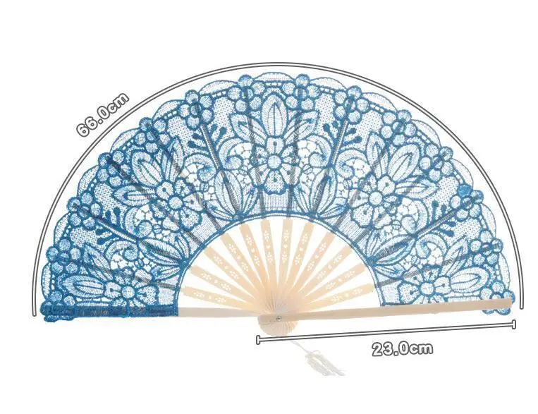 Held Fan Pattern Folding Dance Wedding Party Lace Folding Hand Held Flower Fan Hand Held Fan Wholesale