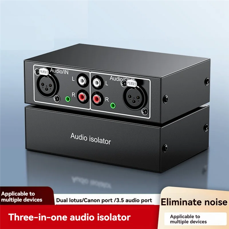 ABAC-Audio Isolator Multifunctional Noise Eliminator Dual Lotus XLR Port Amplifier Current Audio Noise Filter