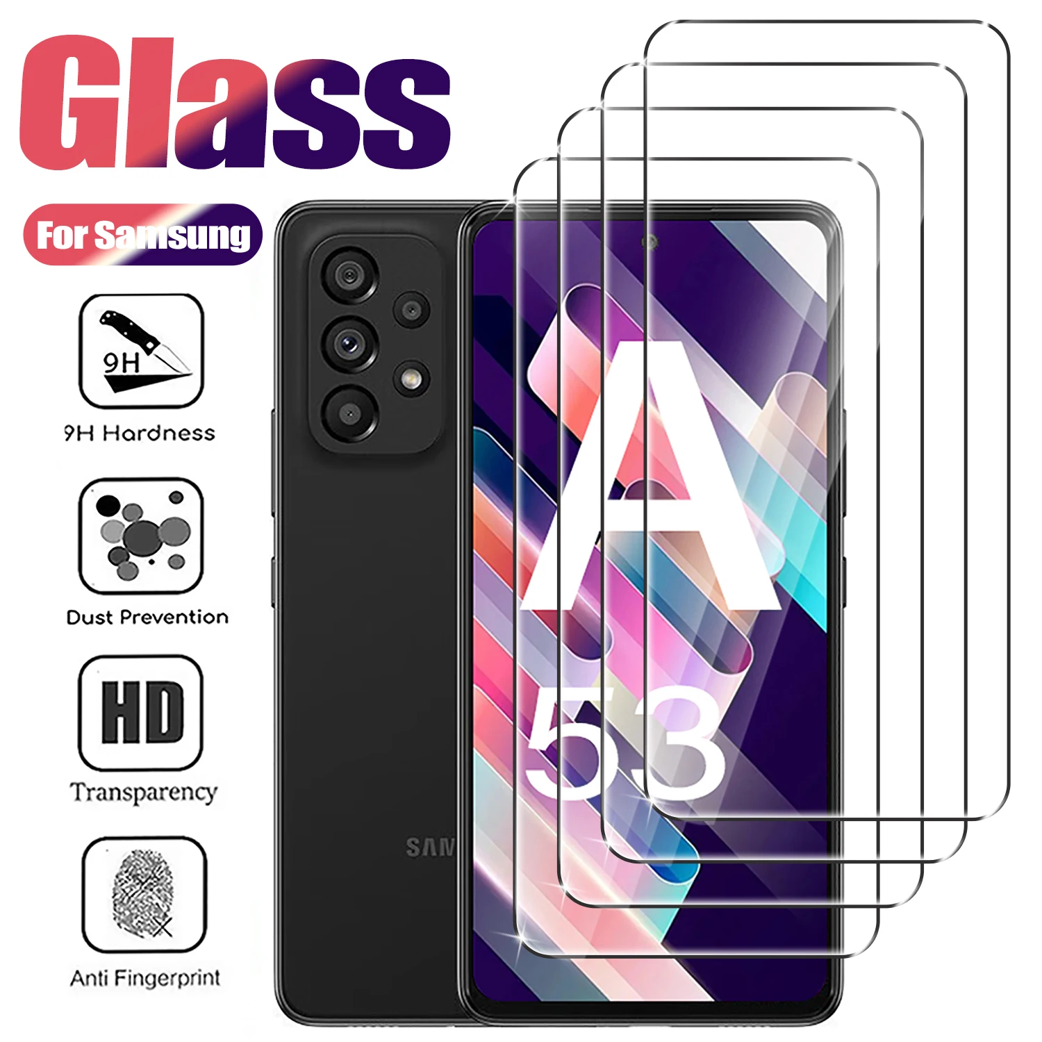 1-4Pcs Tempered Gla…