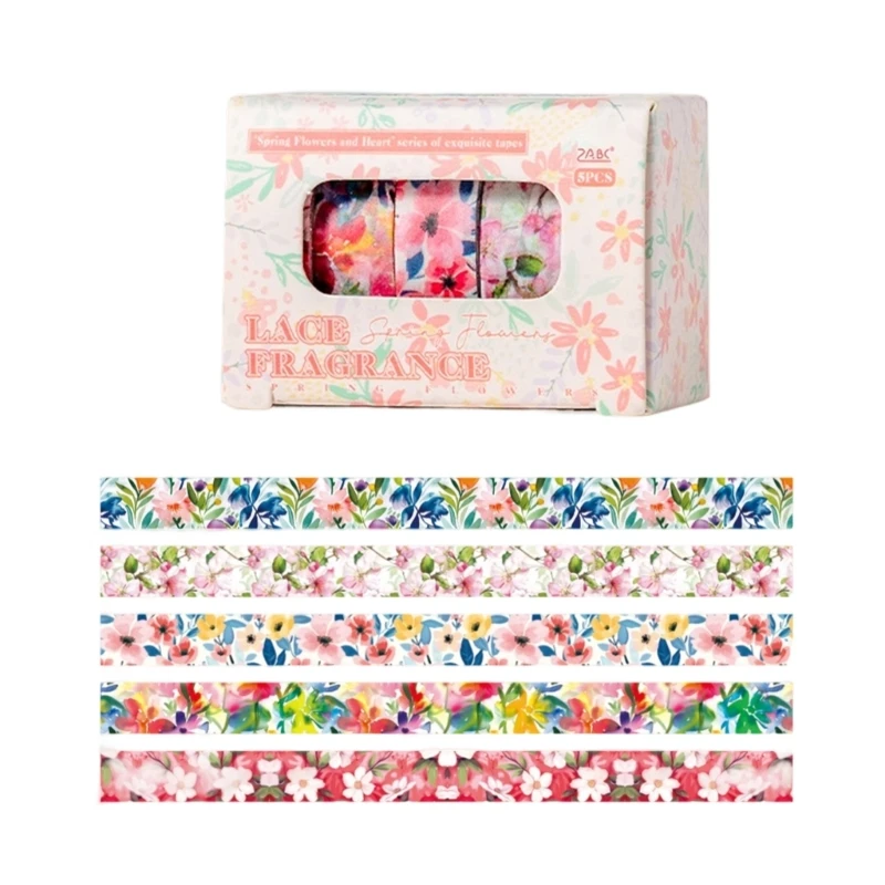 

W89C Flower Decorative Tape 10mmX2M for Scrapbooking Photo Album Journal Notebook
