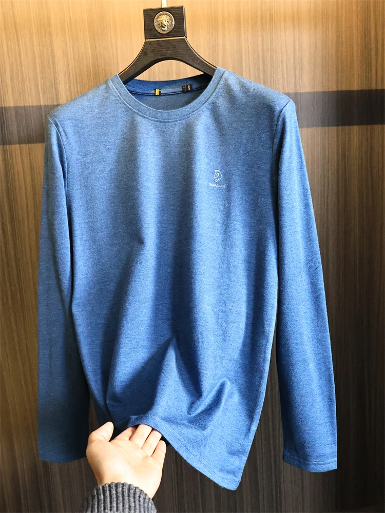 

Faionable Urban Pure Color с вышивкой, круглый трикотаж Ne Long Sve, мужской мягкий уютный осенне-зимний молодежный свитшот